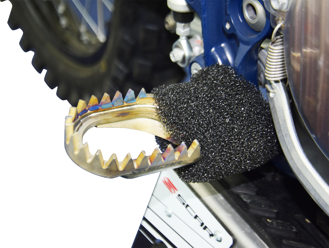 SCAR RACING Anti-Mud Foot Pegs - Titanium - KTM/Husqvarna/Gas Gas S5517AM