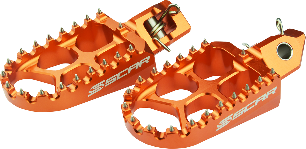 SCAR RACING Evo Foot Pegs - Orange - Gas Gas/Husqvarna/KTM S5515OR