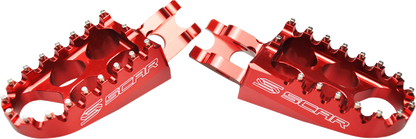 SCAR RACING Standard Foot Pegs - Red - Honda/Kawasaki S3215R