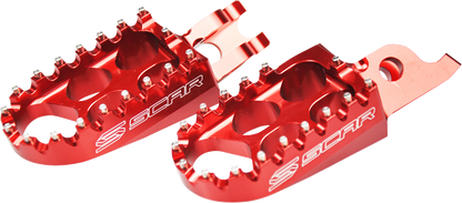 SCAR RACING Standard Foot Pegs - Red - Honda/Kawasaki S3215R
