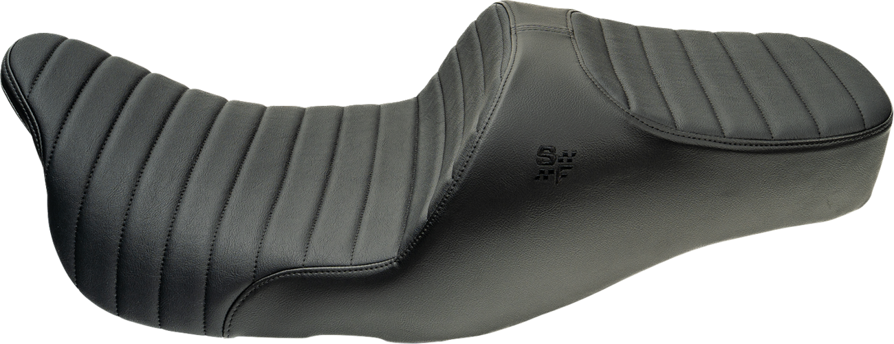 SLYFOX Chariot Seat - Black Classic Stitch - Black Logo - FLH/FLT '09-'23.5 4723A
