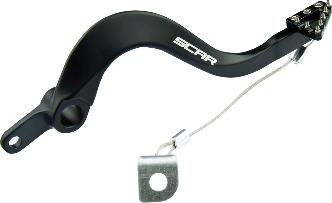 SCAR RACING Rear Brake Pedal - Black - Kawasaki 250/450 RBP303BK