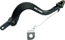 SCAR RACING Rear Brake Pedal - Black - Kawasaki 250/450 RBP303BK