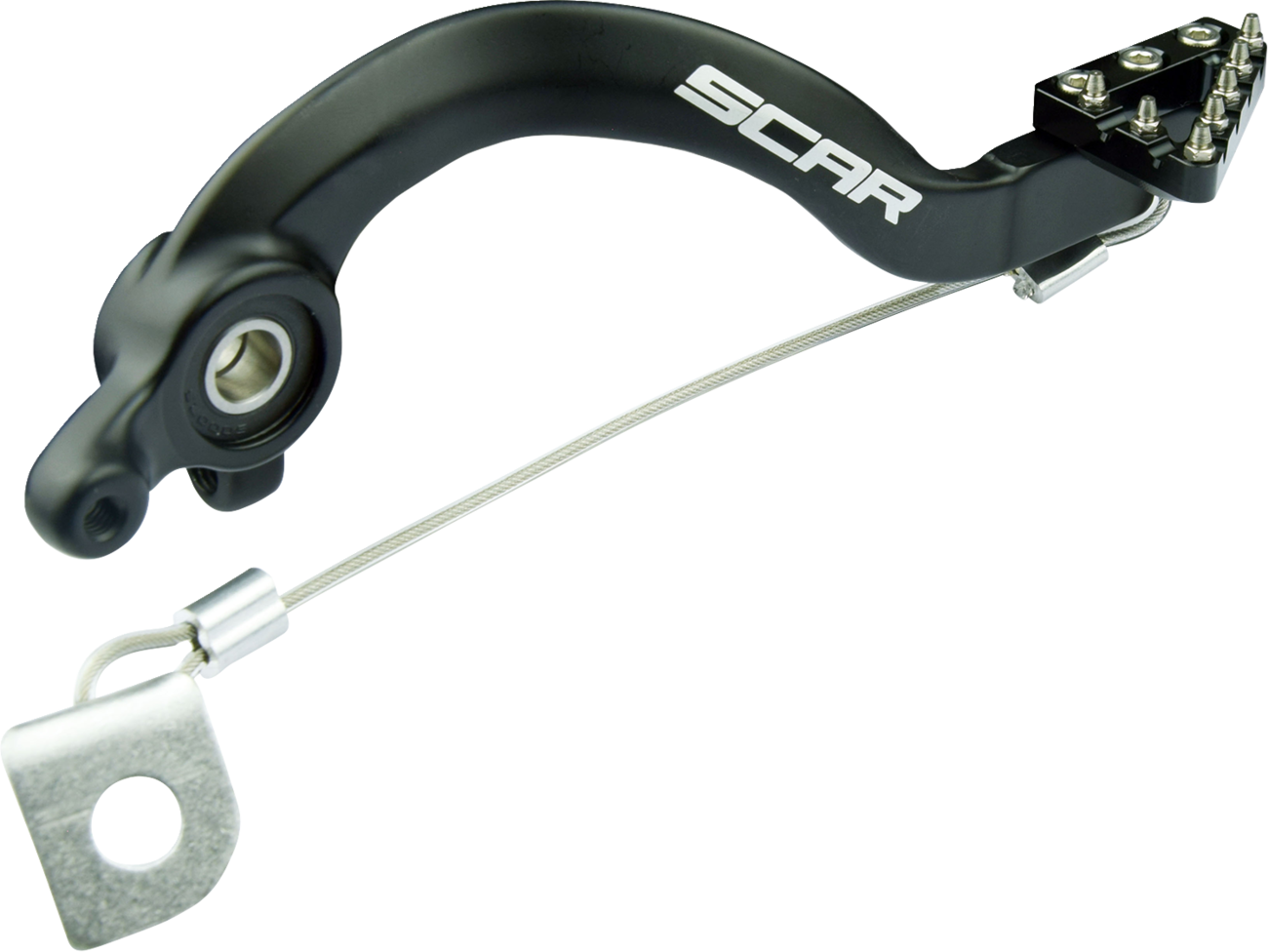 SCAR RACING Rear Brake Pedal - Black - Gas Gas/Husqvarna/KTM 65 RBP501BK