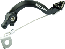 SCAR RACING Rear Brake Pedal - Black - Gas Gas/Husqvarna/KTM 65 RBP501BK