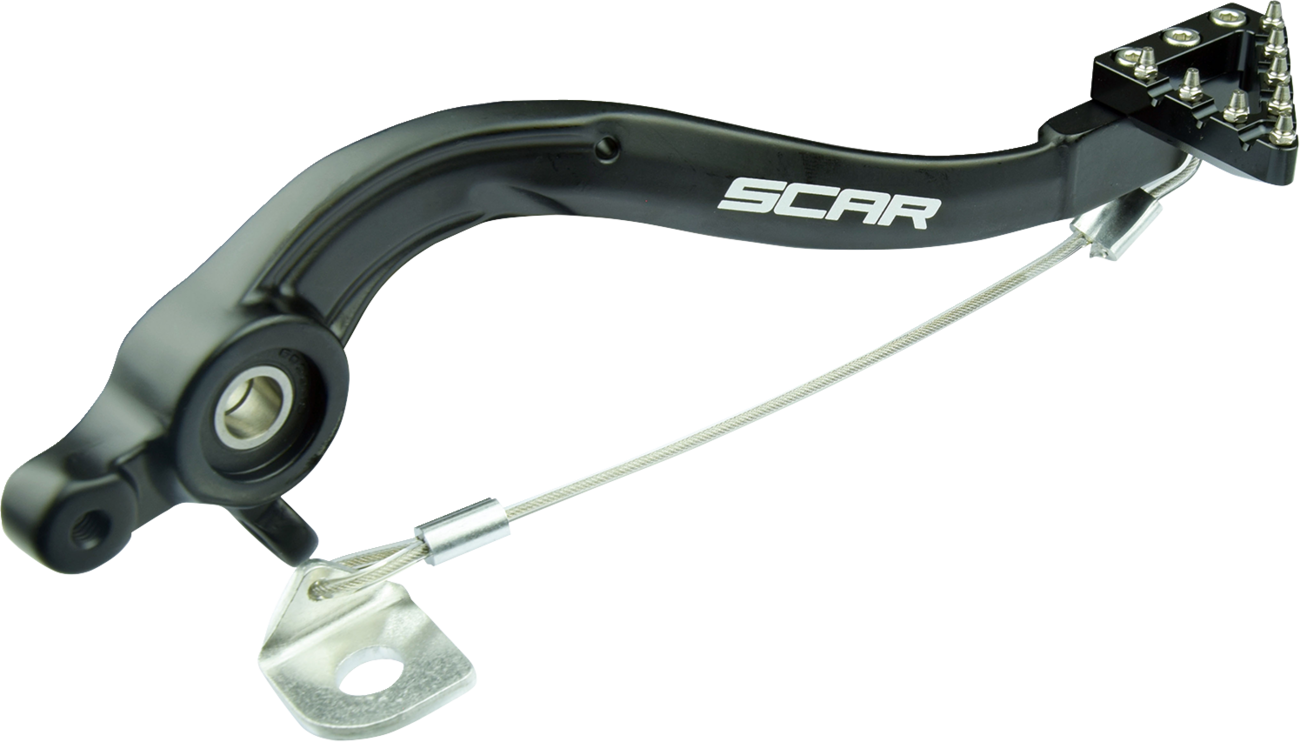 SCAR RACING Rear Brake Pedal - Black - Gas Gas/Husqvarna/KTM RBP504BK