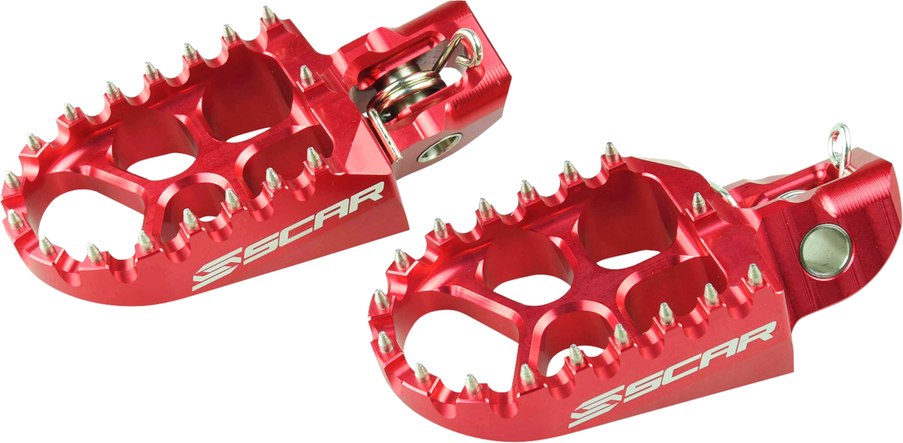 SCAR RACING Evo Foot Pegs - Red - Husqvarna/KTM/Gas Gas S5511RD