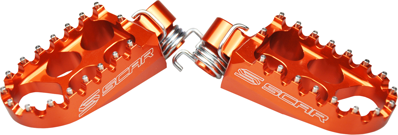 SCAR RACING Standard Foot Pegs - Orange - KTM EXC/SX S5211OR