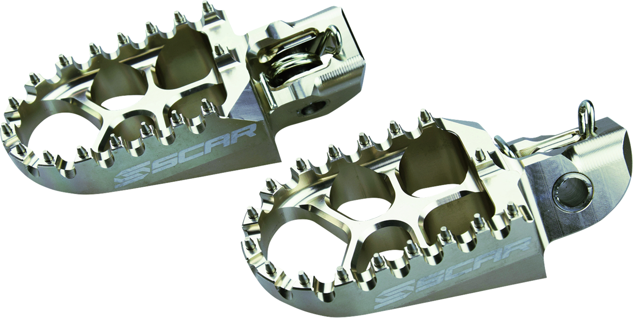 SCAR RACING Evo Foot Pegs - Silver - Husqvarna/KTM/Gas Gas S5511T