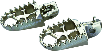 SCAR RACING Evo Foot Pegs - Silver - Husqvarna/KTM/Gas Gas S5511T