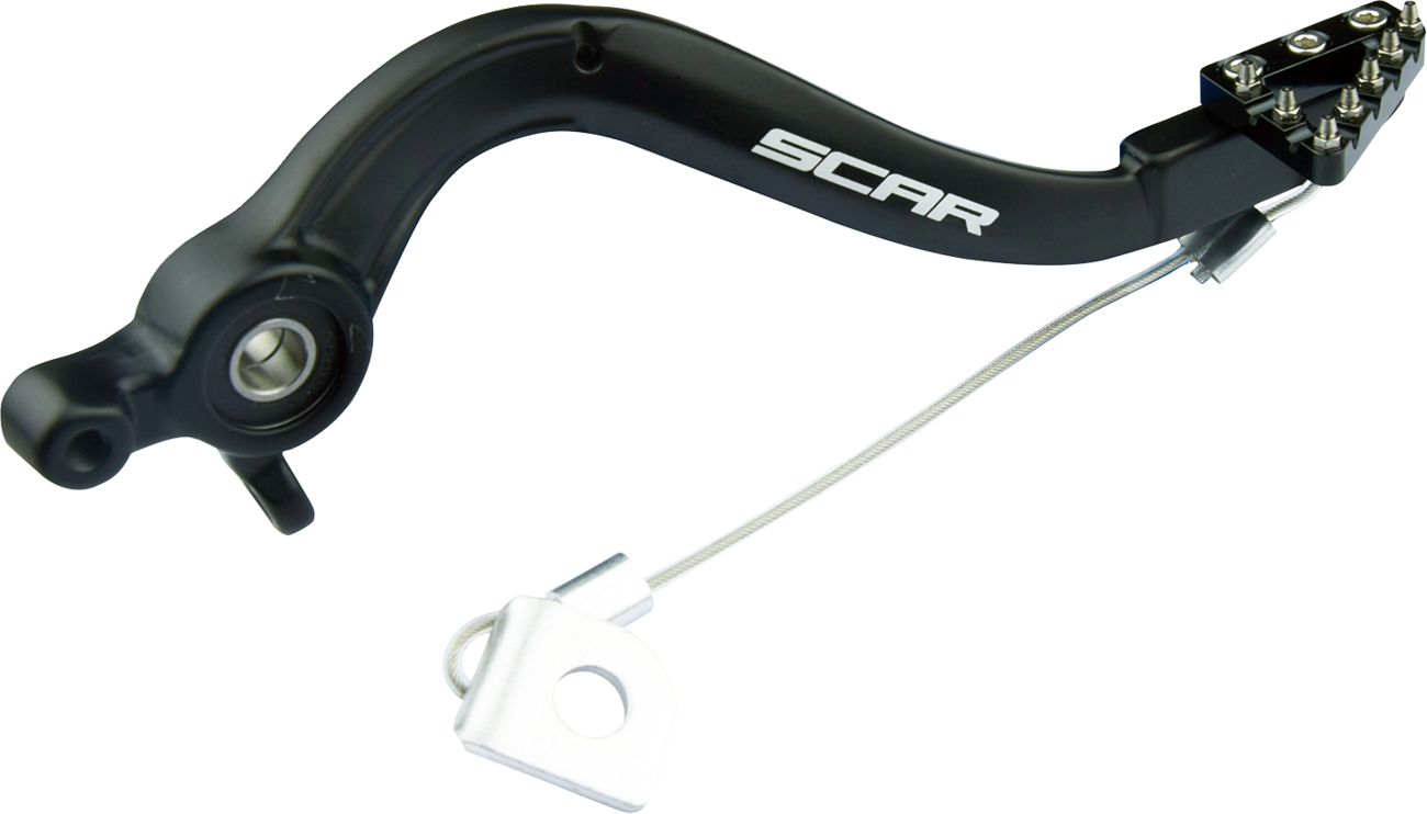 SCAR RACING Rear Brake Pedal - Black - Gas Gas/Husqvarna/KTM RBP502BK
