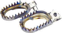 SCAR RACING Anti-Mud Foot Pegs - Titanium - Silver - Yamaha YZ/WR/Tenere S1516AM