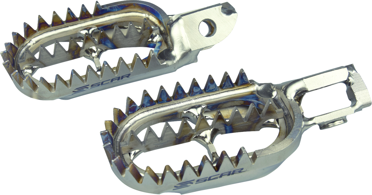 SCAR RACING Anti-Mud Foot Pegs - Titanium - KTM/Husqvarna/Gas Gas S5518
