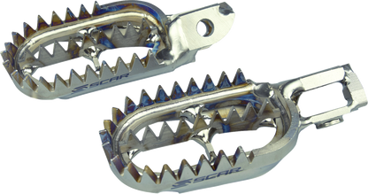 SCAR RACING Anti-Mud Foot Pegs - Titanium - KTM/Husqvarna/Gas Gas S5518