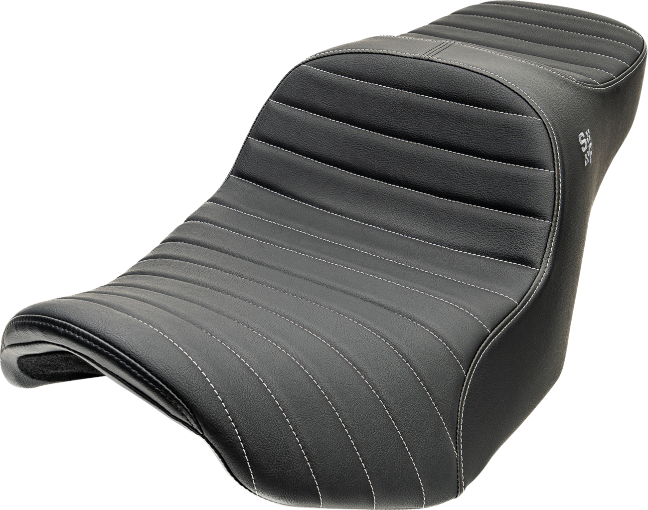 SLYFOX Chariot Seat - Silver Classic Stitch - Silver Logo - FLH/FLT '09-'23.5 4723B