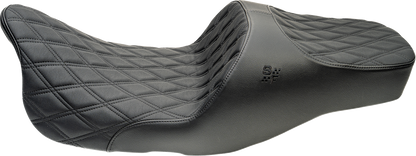 SLYFOX Chariot Seat - Black Double Diamond Stitch - Black Logo - FLH/FLT '23.5-'26 4729C