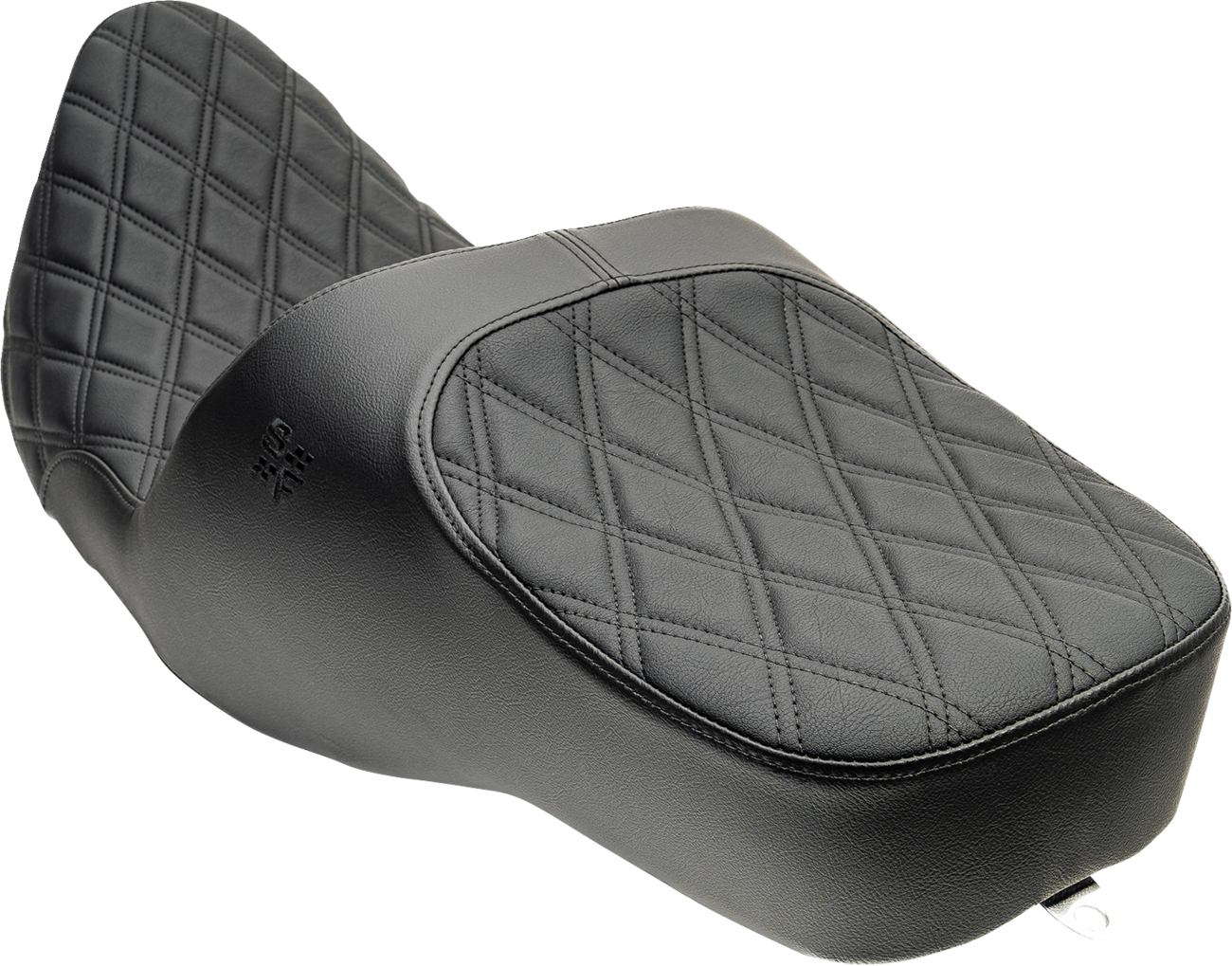 SLYFOX Chariot Seat - Black Double Diamond Stitch - Black Logo - FLH/FLT '23.5-'26 4729C