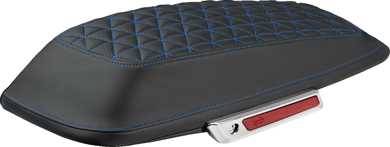 SADDLEMEN Saddlebag Lid Covers - Tri-Gripper - Blue Stitch - FLH/FLT '14-'25 L870-14-21101