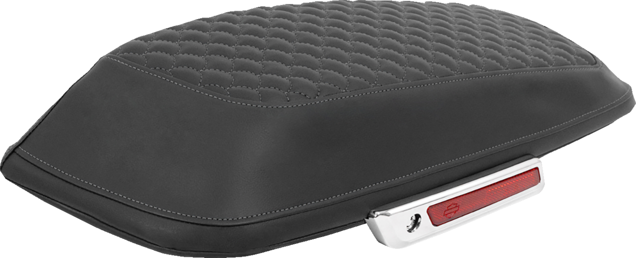 SADDLEMEN Saddlebag Lid Covers - Dragon Scale - Gray Stitch - FLH/FLT '14-'25 L870-14-20902