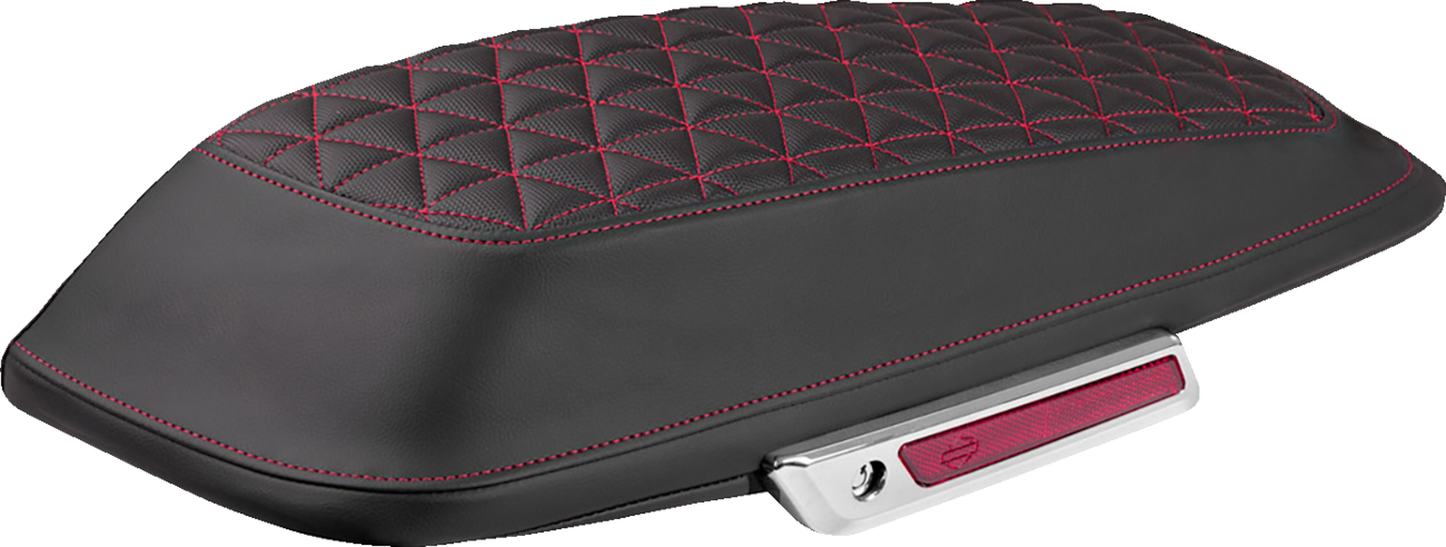 SADDLEMEN Saddlebag Lid Covers - Tri-Gripper - Red Stitch - FLH/FLT '14-'25 L870-14-21104