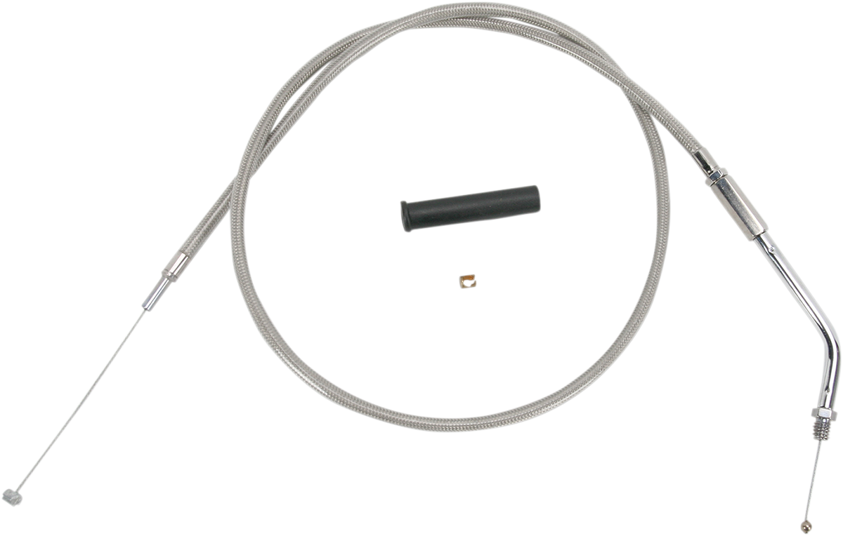 DRAG SPECIALTIES Stainless Braided Throttle Cable - 36" 5330406B
