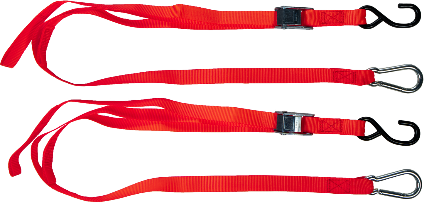 1" X 6' Tie Down Red 2/Pk