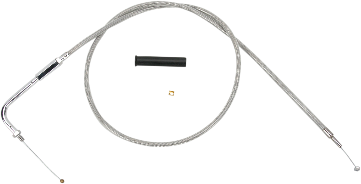 DRAG SPECIALTIES Stainless Braided Throttle Cable - 39-1/2" 5330506B