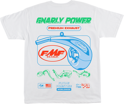 FMF Gnarly Power T-Shirt - White - Medium SP26118900WHTM