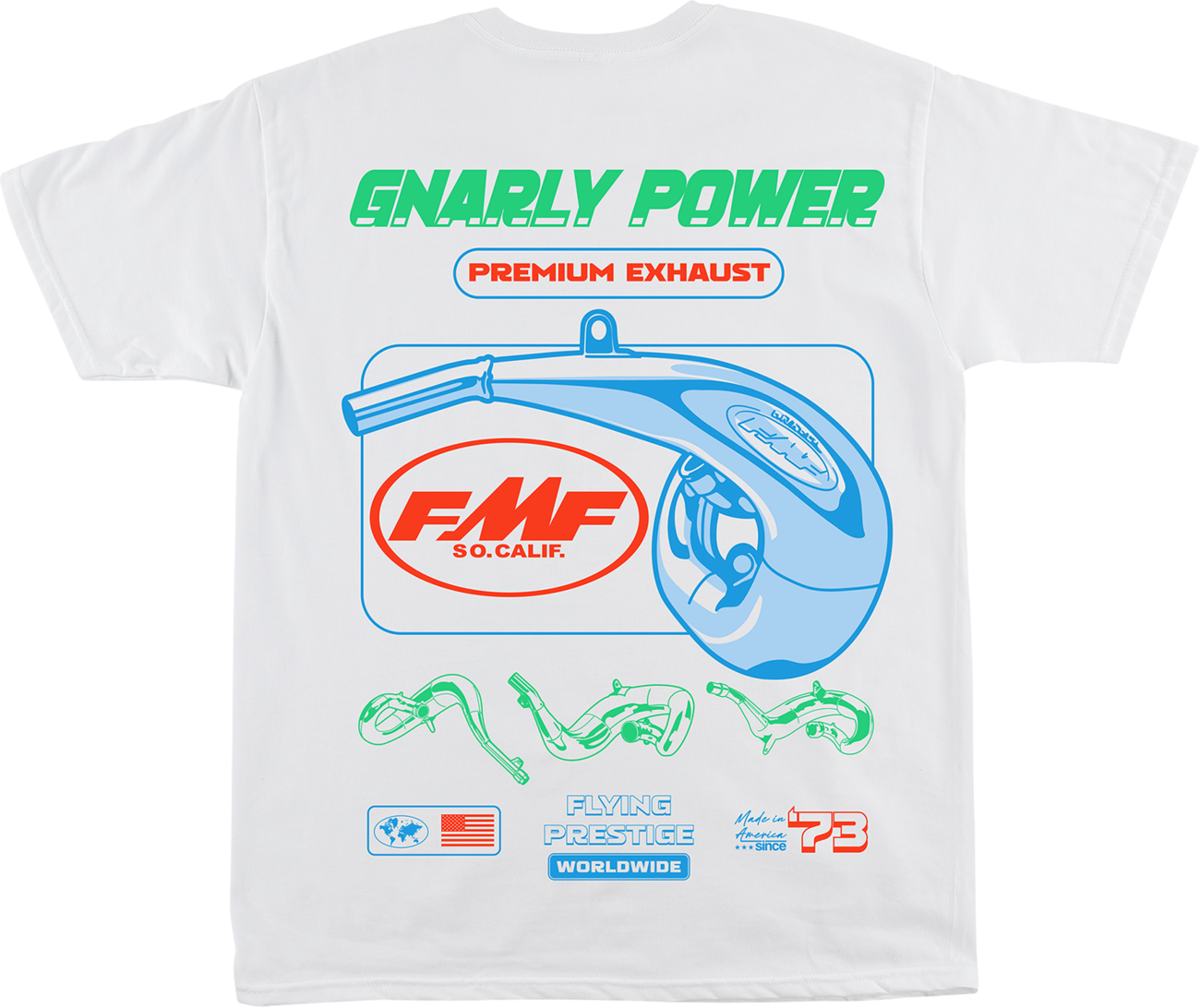 FMF Gnarly Power T-Shirt - White - 2XL SP26118900WHT2X