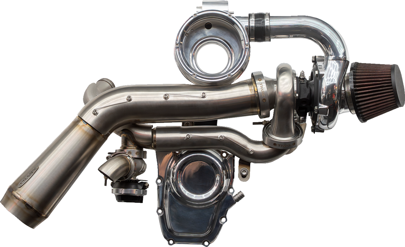 TRASK Tornado Turbo Kit - Stage 2 - Polished with Polished Aluminum - Gen 1 M8 TM-7610-PO