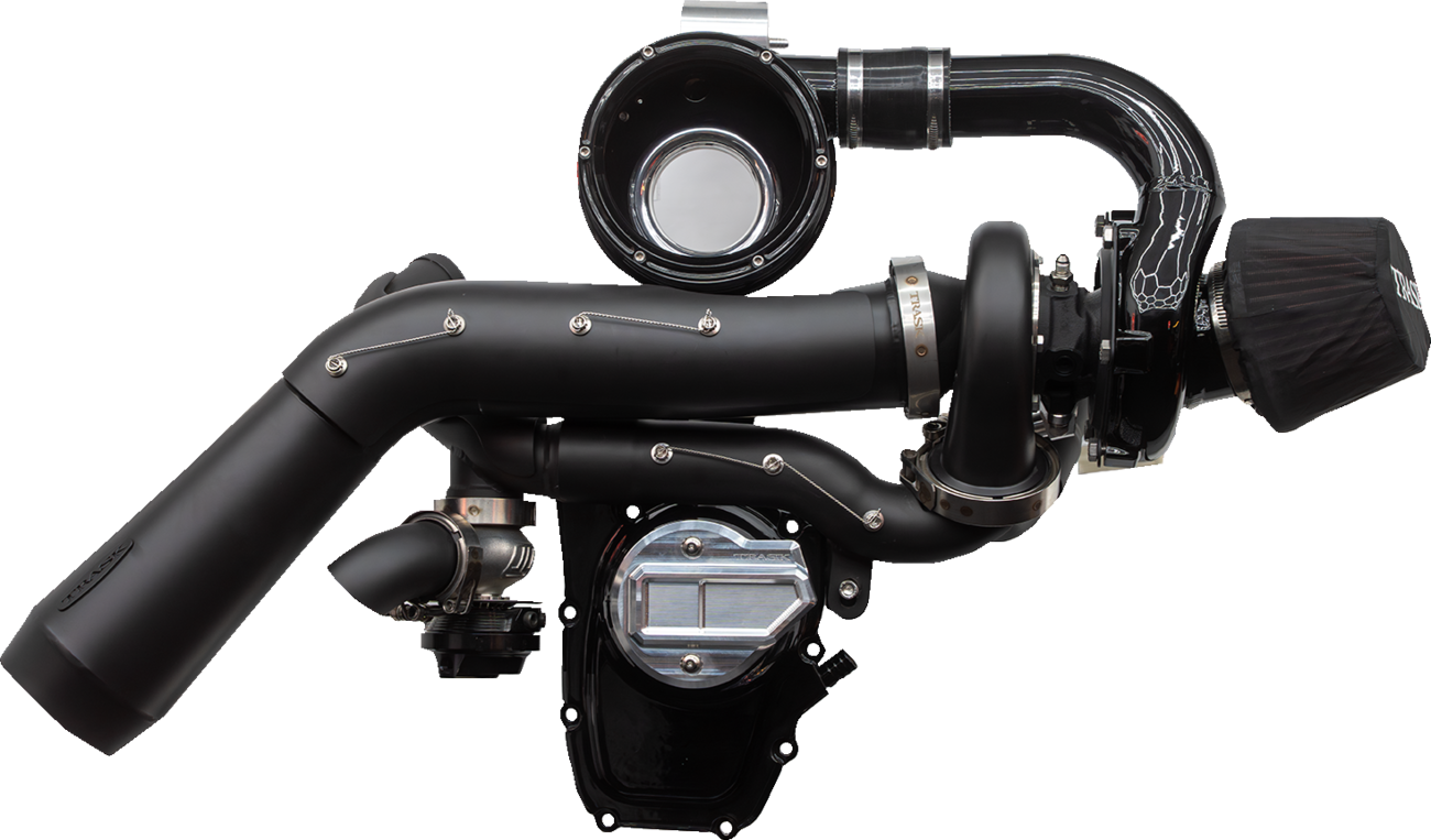 TRASK Tornado Turbo Kit - Stage 2 - Black with Black Aluminum - Gen 2 M8 TM-7620-BK