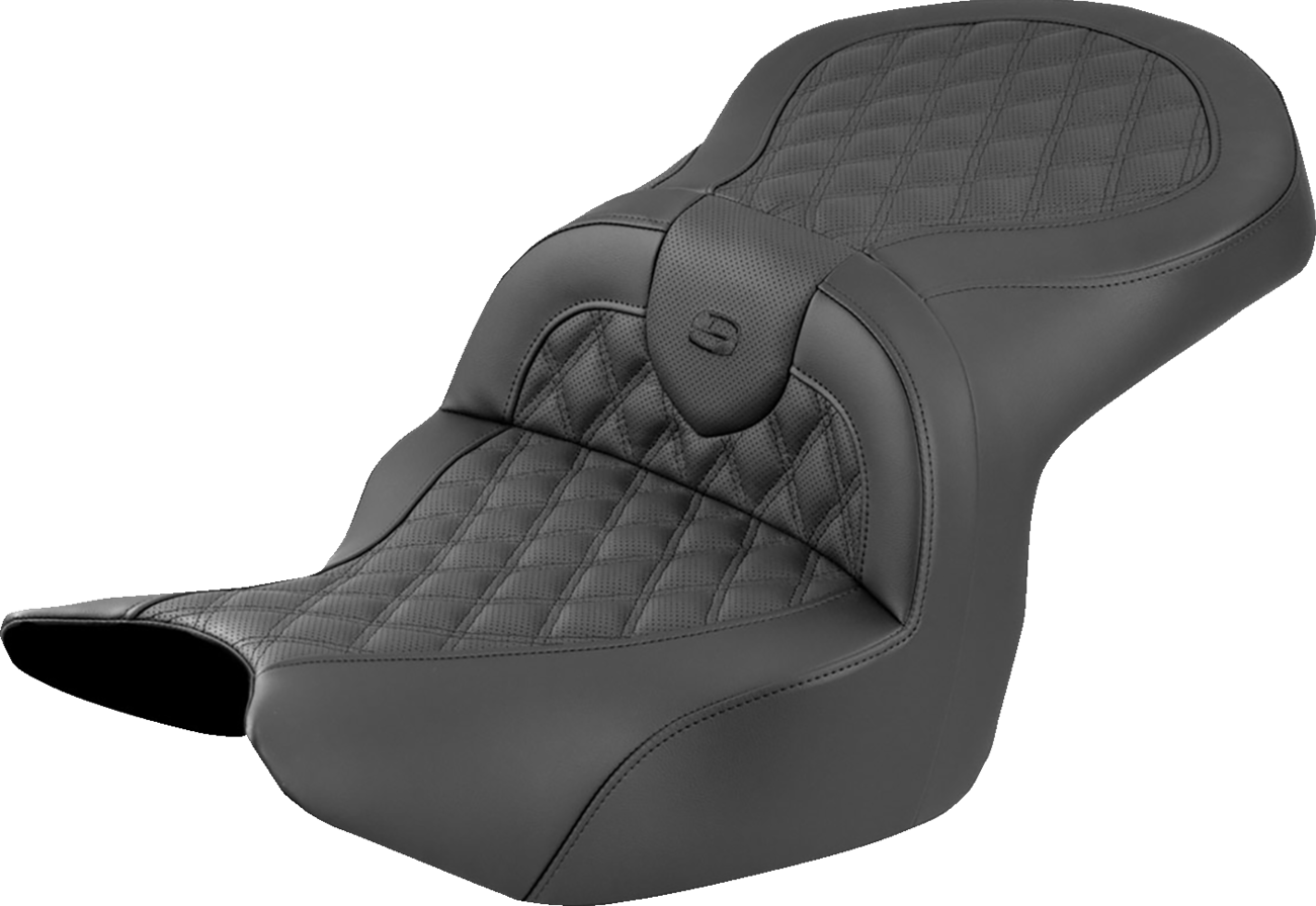 SADDLEMEN Roadsofa™ Seat - Lattice Stitch - No Backrest - Honda Goldwing '18-'26 H18-07A-182