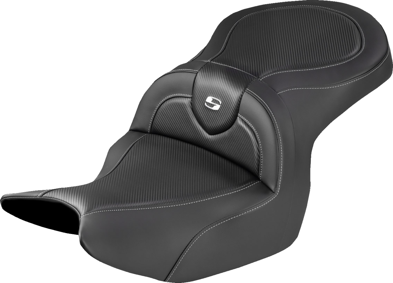 SADDLEMEN Roadsofa™ Seat - Carbon Fiber Inlay - No Backrest - Honda Goldwing '18-'26 H18-07A-185