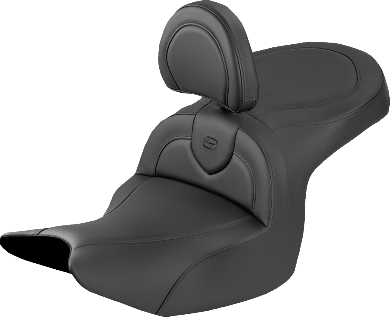 SADDLEMEN Roadsofa™ Seat - Plain - With Backrest - Honda Goldwing '18-'26 H18-07A-187BR