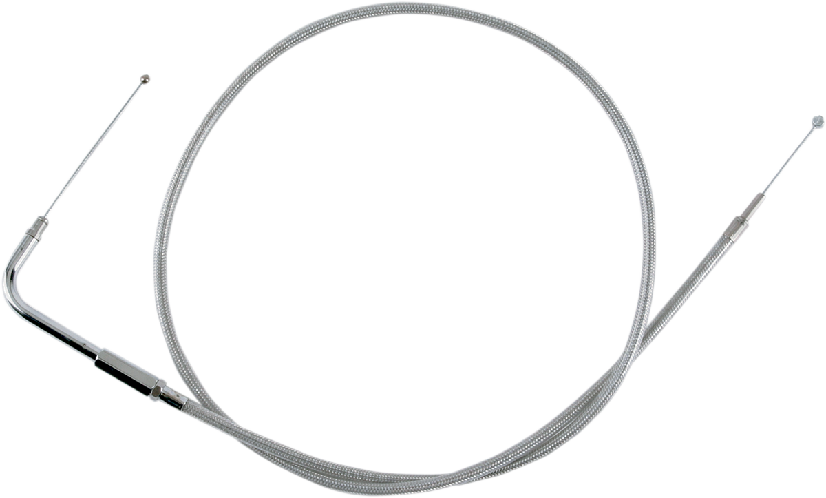DRAG SPECIALTIES Stainless Braided Throttle Cable - 42-1/2" 5332200B