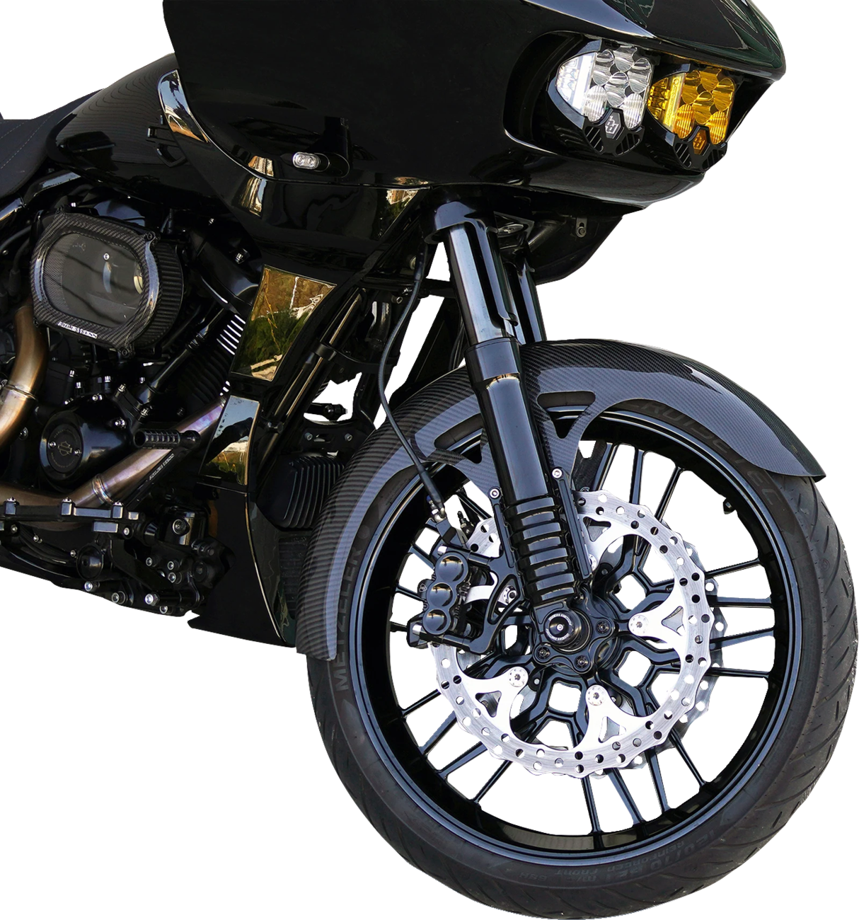 ARLEN NESS Front Fender - Wrapper - 21" - Carbon Fiber/Gloss - HD Touring '14-'23 210-083