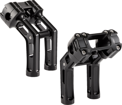 ARLEN NESS Wayback Risers - 7" - Softail - Black 520-066