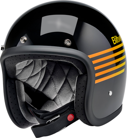 BILTWELL Bonanza Helmet - Lightspeed - Gloss Black/Orange/Yellow - XS 1001-5115-201