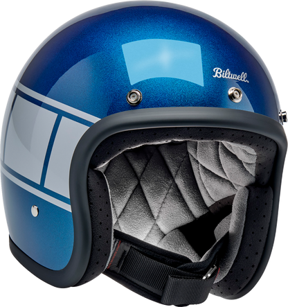 BILTWELL Bonanza Helmet - Holeshot - Metallic Blue/Silver - Large 1001-5116-204