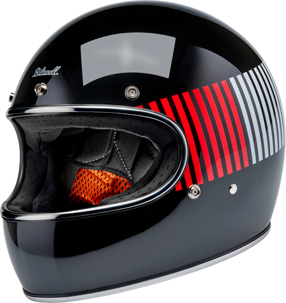 BILTWELL Gringo Helmet - Raceflow - Black/Red/White/Blue - Small 1002-5120-502