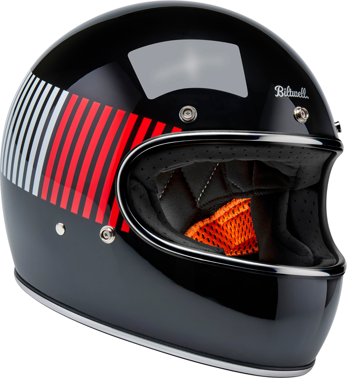 BILTWELL Gringo Helmet - Raceflow - Black/Red/White/Blue - XS 1002-5120-501