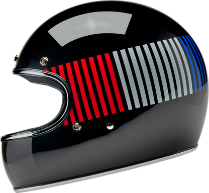 BILTWELL Gringo Helmet - Raceflow - Black/Red/White/Blue - Small 1002-5120-502