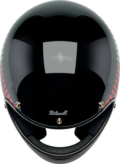 BILTWELL Gringo Helmet - Raceflow - Black/Red/White/Blue - Small 1002-5120-502