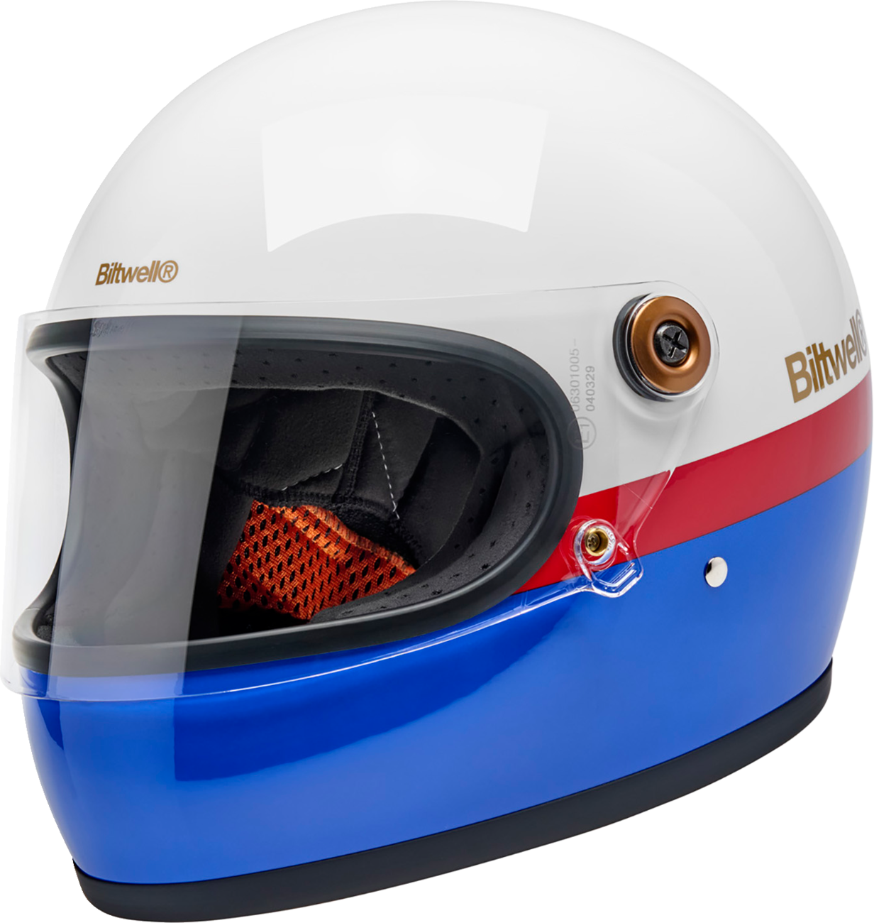BILTWELL Gringo S Helmet - Apex - White/Red/Blue - XL 1003-5124-505