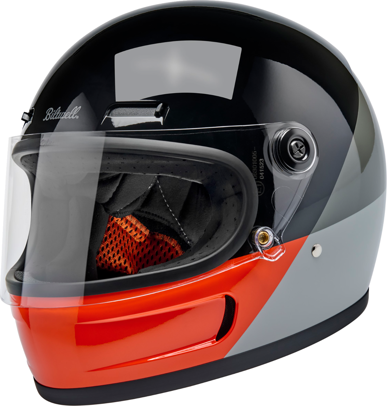 BILTWELL Gringo SV Helmet - Intersection - Black/Orange/Gray - Small 1006-5128-502