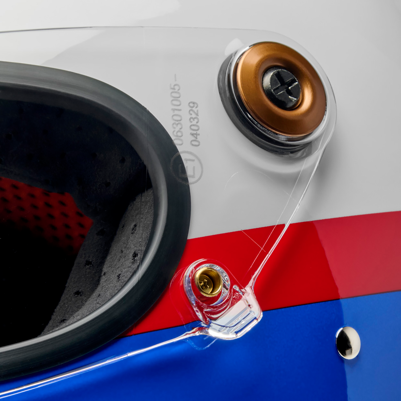 BILTWELL Gringo S Helmet - Apex - White/Red/Blue - Small 1003-5124-502