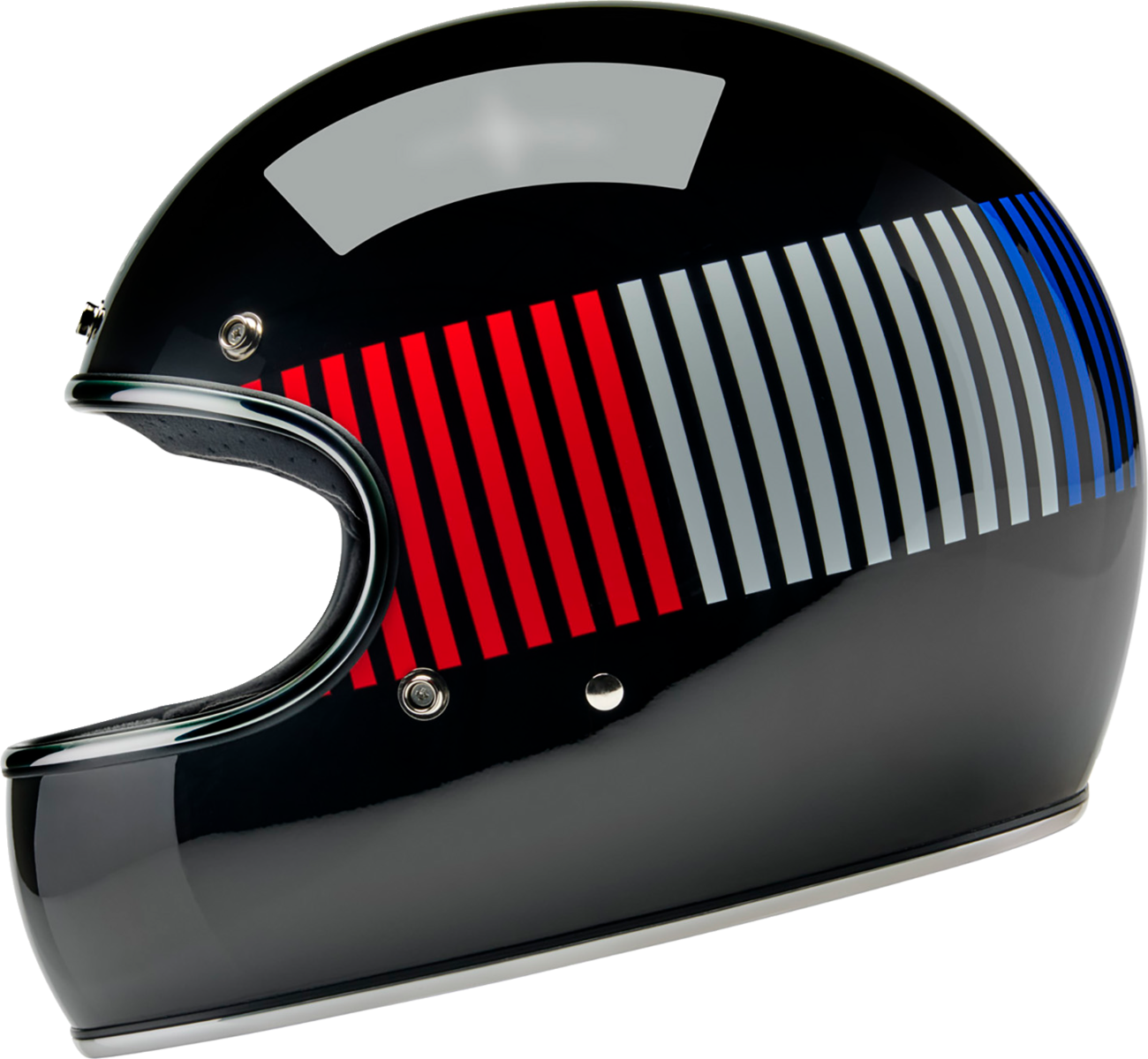 BILTWELL Gringo Helmet - Raceflow - Black/Red/White/Blue - Large 1002-5120-504