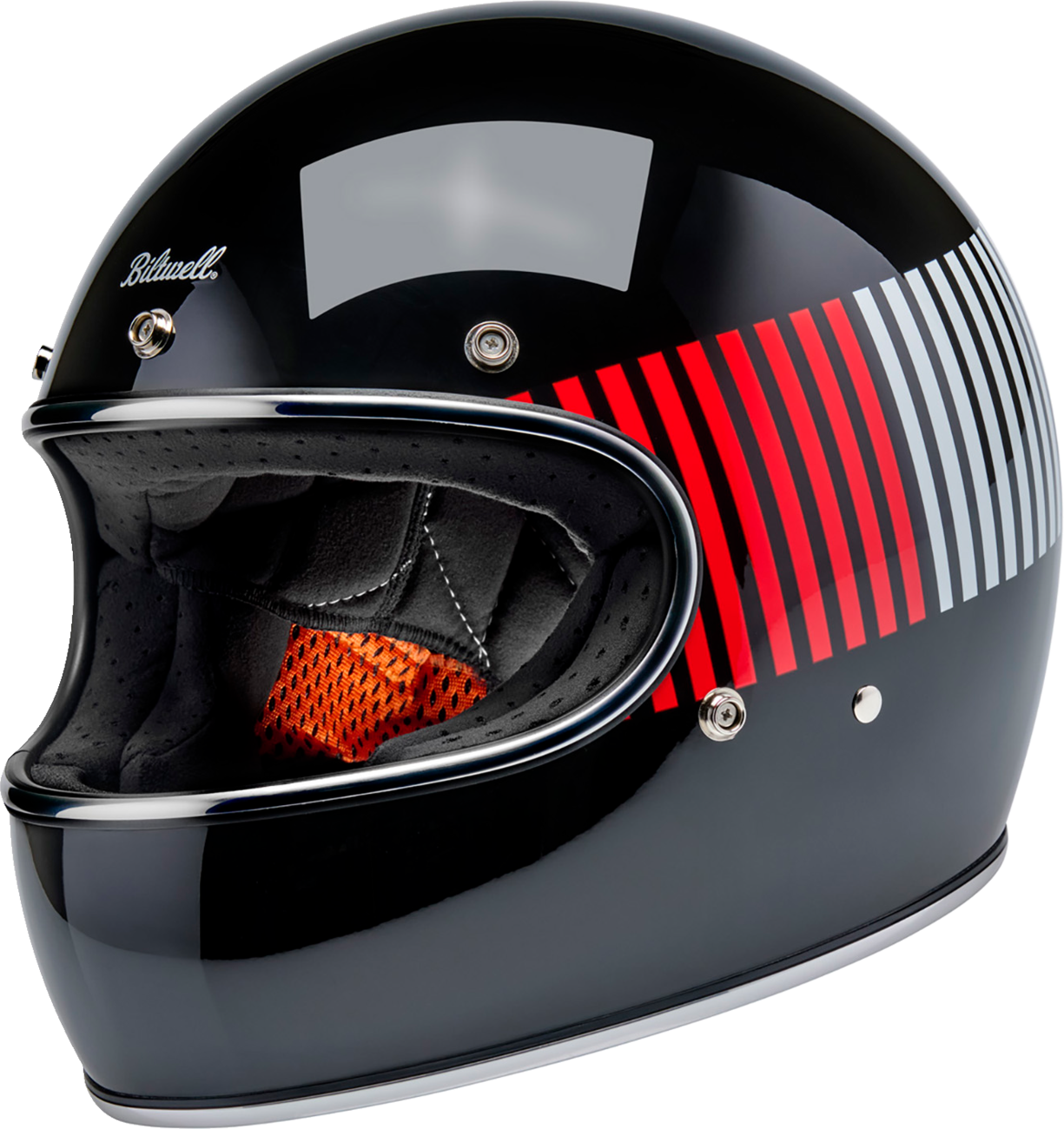 BILTWELL Gringo Helmet - Raceflow - Black/Red/White/Blue - Medium 1002-5120-503