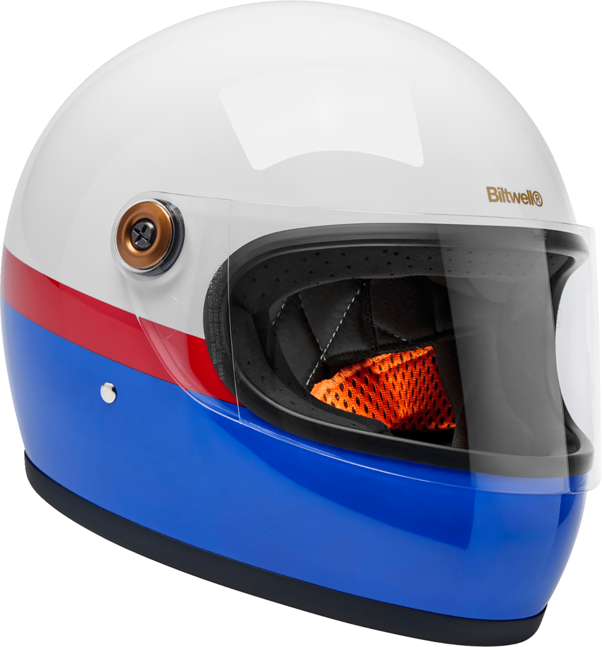 BILTWELL Gringo S Helmet - Apex - White/Red/Blue - XS 1003-5124-501