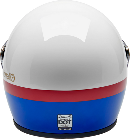 BILTWELL Gringo S Helmet - Apex - White/Red/Blue - XS 1003-5124-501